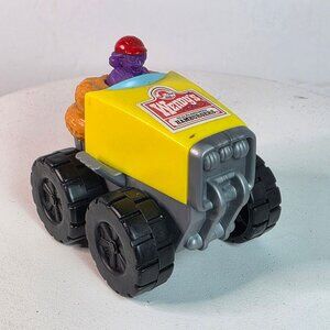 Vintage 1997 Wendys Toy Monster Truck With Purple Driver & Orange Load